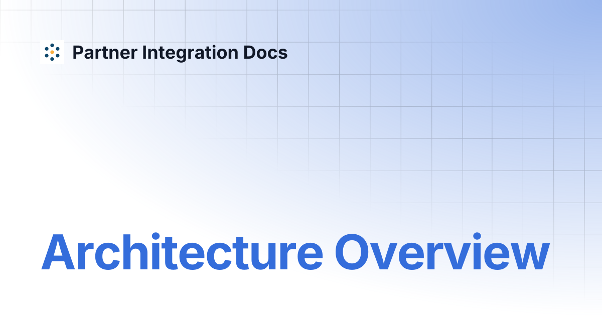 Architecture Overview | Partner Integration Docs